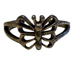 925 Butterfly Design Toe Ring, Adjustable